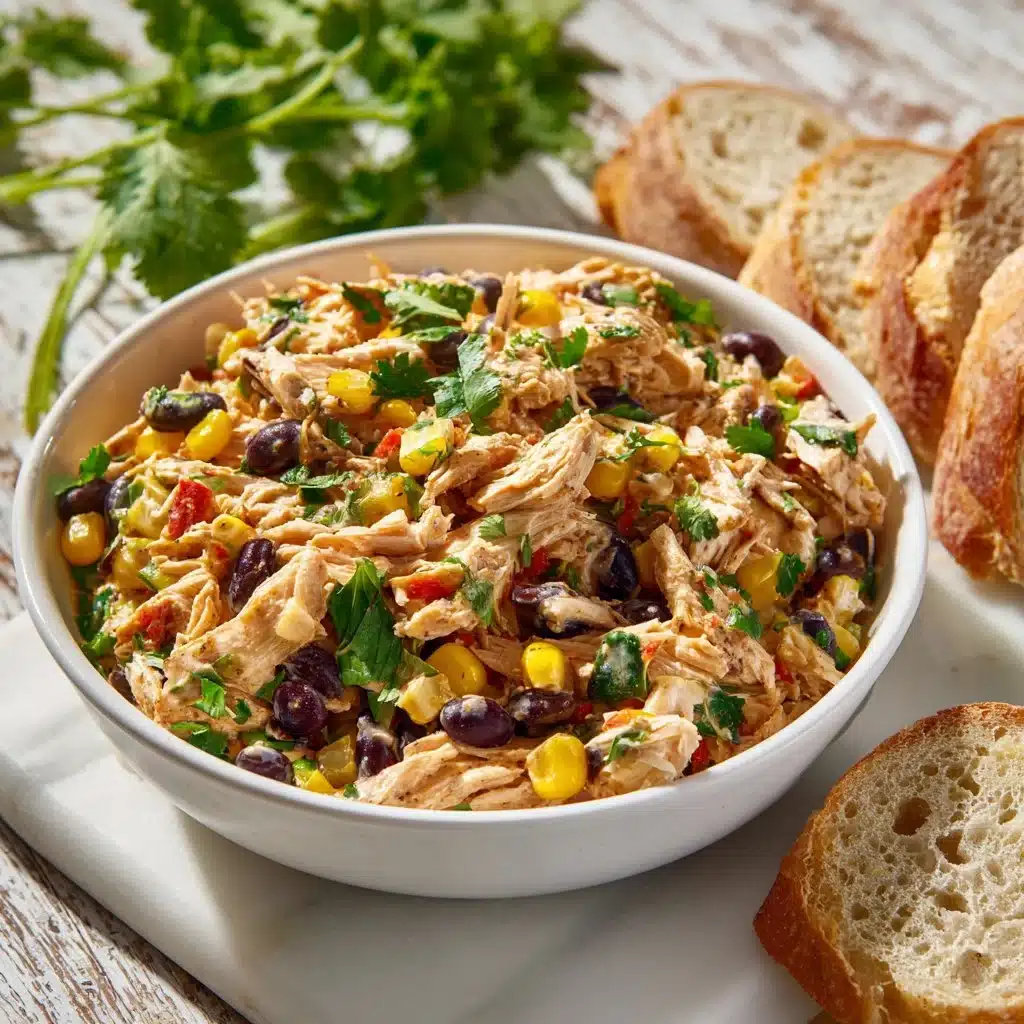 Delicious Southwest Chicken Salad Recipe: A Flavorful Delight 3 Delicious Southwest Chicken Salad with grilled chicken, vegetables, and dressing.