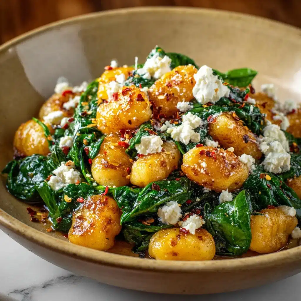 Creamy Gnocchi with Spinach and Feta: A Comforting Delight 3 Creamy gnocchi with spinach and feta dish plated elegantly